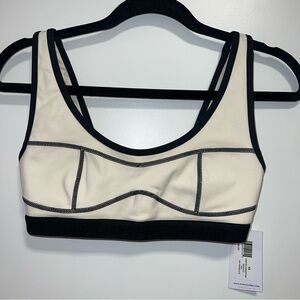 WEWOREWHAT Scoop Neck Silhouette Bra NWT XS Cream/Black